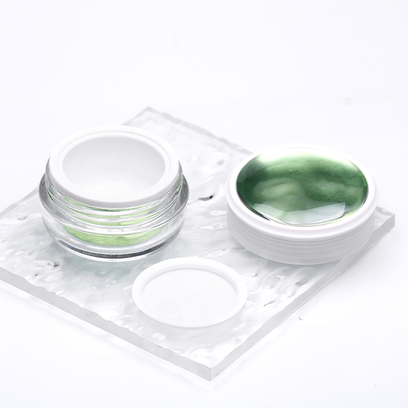 5g 10g mushroom acrylic consmetic pot green travel cream jar for cosmetic lotion cream makeup eye shadow container