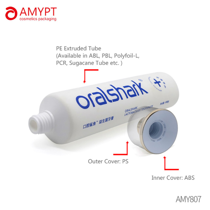 100g Plastic Toothpaste Tube with Acrylic Screw Cover