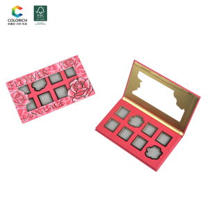 Customized Makeup Palette Empty Eyeshadow Palettes Eyeshadow Box High Quality Paper Cardboard Packaging