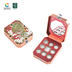 Cosmetics magnetic cardboard packaging empty eyeshadow pallets compact makeup empty eyeshadow palette container