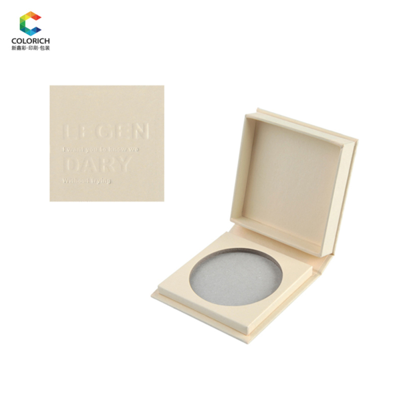 Custom private label Eco-friendly cosmetics paper packaging OEM ODM makeup magnetic cardboard blush and highlighter empty pallet