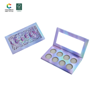 Wholesales printed luxury cardboard cosmetics packaging beauty makeup pallet recycled customized eyeshadow palette
