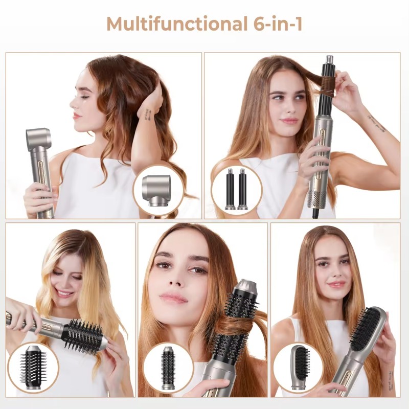 110000rpm Ionic Auto Hot Air Styler Wrap Hair Curler One Step 5 In 1 Blow Dryer Comb Set High Speed Hair Dryer Brush