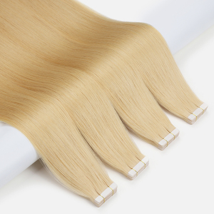Luxe Light Gold Ash Blonde Tape in Hair Extensions
