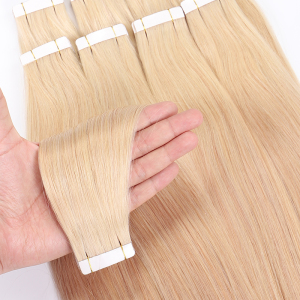 Natural Long Straight Strawberry Blonde Tape in Hair Extensions