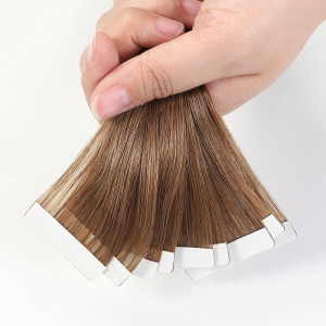 brown long straight remy human hair tape in hair extensions