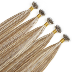 Extremely Light White Truffle Mix Piano Blends Nano Ring Hair Extensions