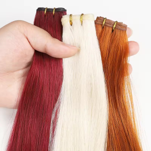 20 Inch 50g Long Lasting Flat Weft Genius Weft Hair Extension For Thinner Hair