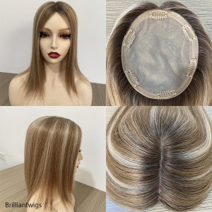 6x7" Silk Base Human Hair Topper