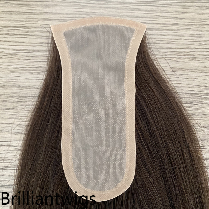 5.5x2.75" Silk base human hair topper