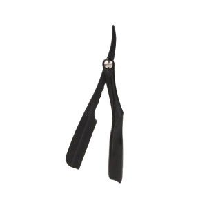 Manual shaver plastic handle zinc alloy tool holder (Black)