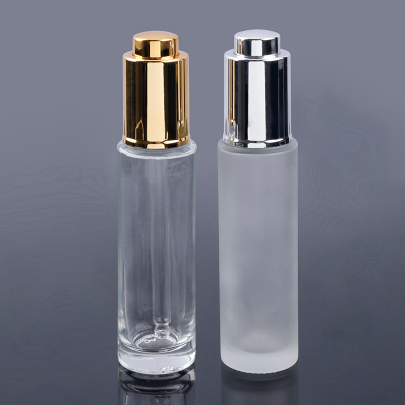 Dropper bottle Cosmetic hair oil matte colorful flat shoulder serum 1oz bottles 30ml essential oil glass dropper bottles