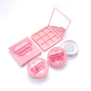 Compact Powder Case High-end design cosmetic beauty packaging empty air bb cushion compact pressed powder case container with mirror