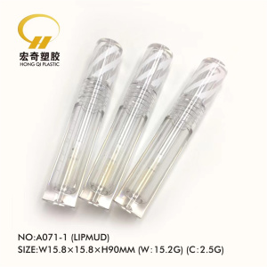 all clear round lipmud bottle lipgloss tube