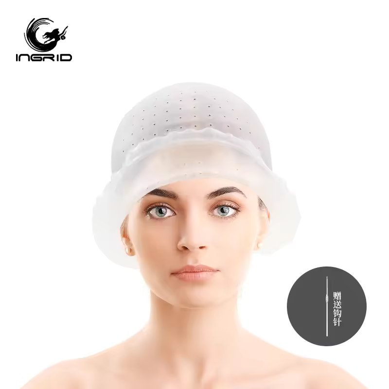 Wholesale Reusable Professional Salon Coloring Hook Needle Highlighting Hole Hat Silicone Barbershop Hairdressing Dyeing Hat