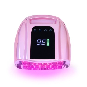 New Plating Sliver/Pink Cordless Pro Cure 96W UV Led Nail Lamp Rechargeable Nail dryer Gel Machine