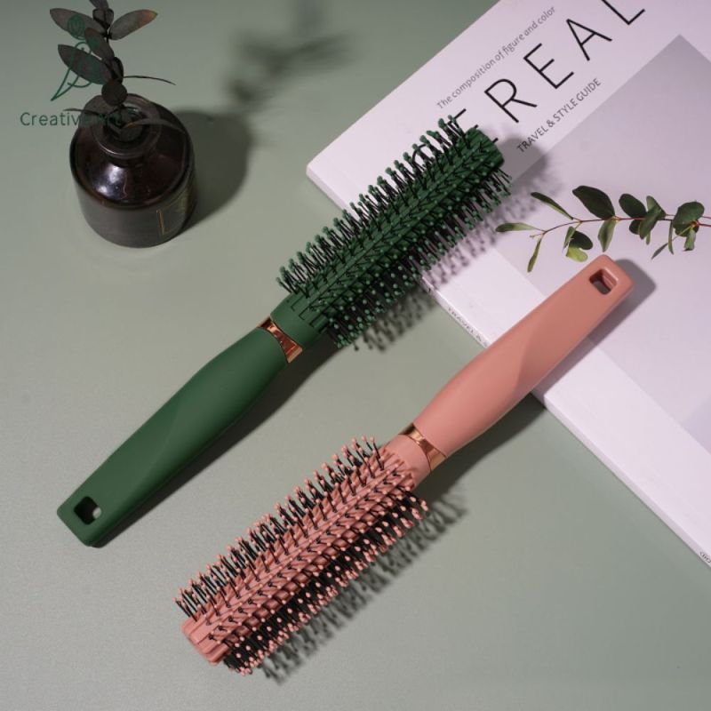 Creative Art New Design Professional Hair Round Brush With Hanging Hole For Salon Hair Styling Tool Nylon Hairbrush