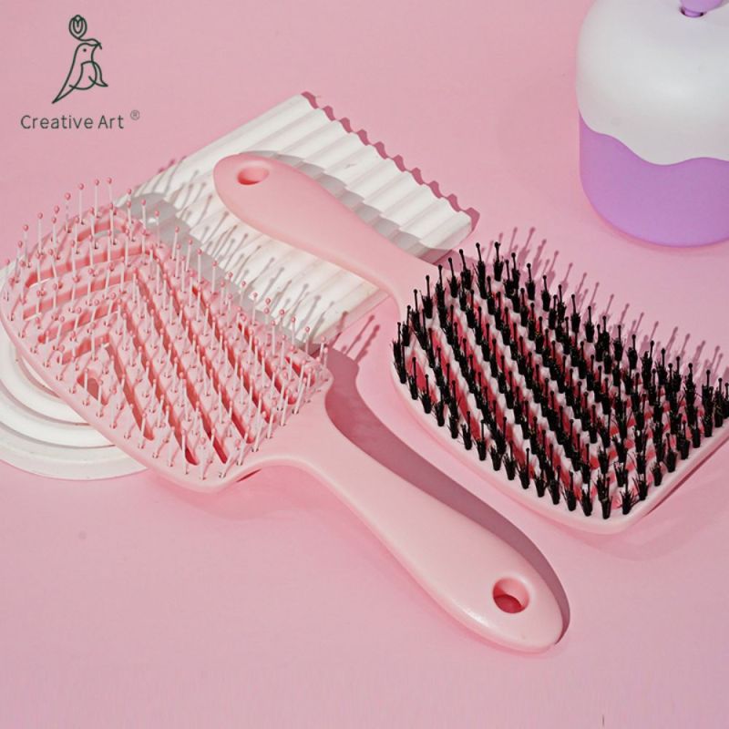 Hot Sale Professional Detangling Hair Combs Vent Hair Extension Brush Reduce Frizzy Eco Friendly Pink Hairbrush