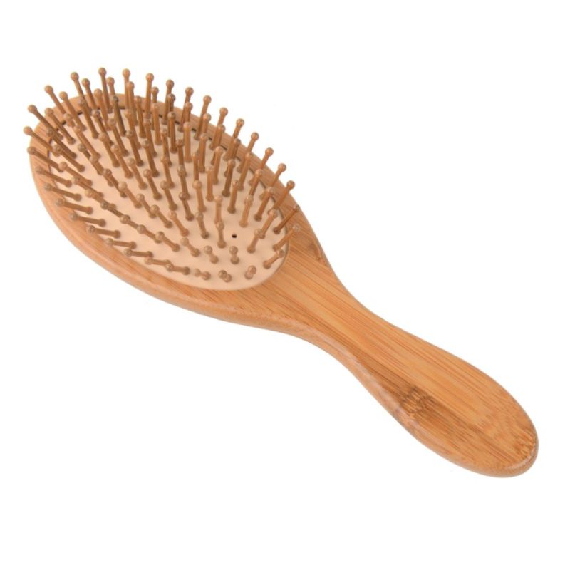 Eco Friendly Bamboo Hair Brush Natural Wooden Bristle Hair Scalp Massager Brush