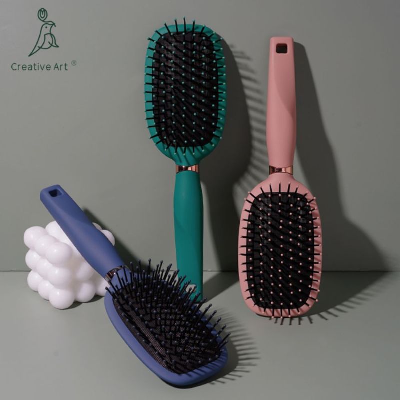Nylon Pin Air Cushion Paddle Brush For Women Hair Style Tool Abs Plastic Detangling Hairbrush