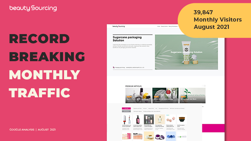 BeautySourcing Website Traffic Hit A Record High in August 2021