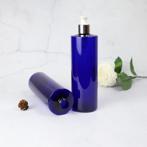 500ml Blue PET Bottle with aluminum pump 