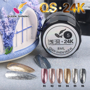 OEM Manufacturer Qshy Soak Off UV Nail 24K Platinum in Jar Gel Polish Private Label