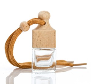 Wholesale automotive accessories essential oil bottle air freshener screw cap hanging car perfume glass bottle