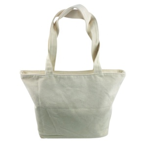 Eco Friendly Lady's Blank Logo Canvas Cotton Tote Bag For Nature Skin Product Promotion 