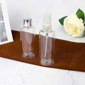 100ml  PET Cylinder Bottle Empty Plastic Spray Bottle 
