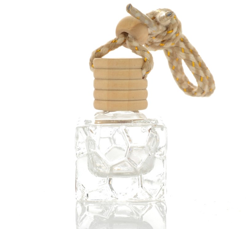 Factory Promotional wood screw cap aroma bottle glass car perfume air freshener 