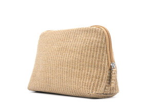 Natural and recylcable Paper straw cosmetic packing bag for promotion or travel 