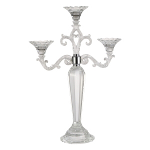 China Suppliers Custom Craft Supplies Decorations Crystal Candle Holder Centrepiece Stand 