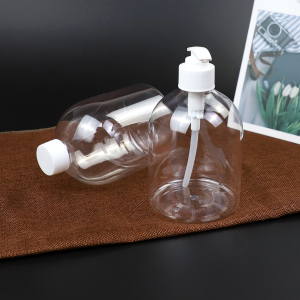 500ml Clear PET Plastic Empty Cosmetic Bottle 