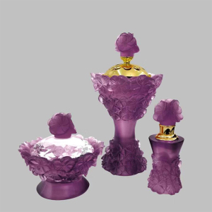 Wholesale New Design Crystal Glass Bakhoor Incense Burner 