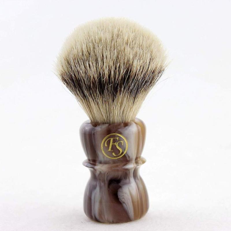FS-BE20-FH58, Best Badger Shaving Brush with Faux Horn Handle, Knot 20mm