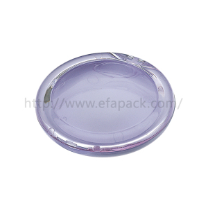 Round Normal Compacts Plastic Packaging Container with Clear Lid 