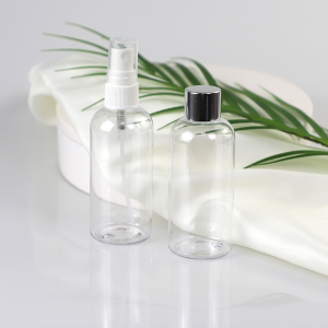 100ml Round Plastic Bottle with Metal Cap Empty Packaging for Lotion