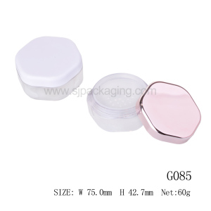 Facial Powder Packaging Box With Sifter Custom Plastic Loose Powder Case