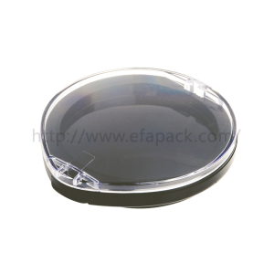 Competitive Empty Plastic Compact with Clear Lid