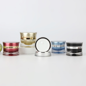 15g 30g acrylic cosmetic skin care cream jar in stock 5 colors PET plastic cosmetic jars 