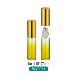 5ml 7ml 10ml 15ml clear blue gold frosted bottle with roller ball empty roll on glass bottle 