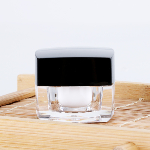 5g square cosmetic cream small acrylic gel color container gel polish double wall plastic jar for cosmetics 