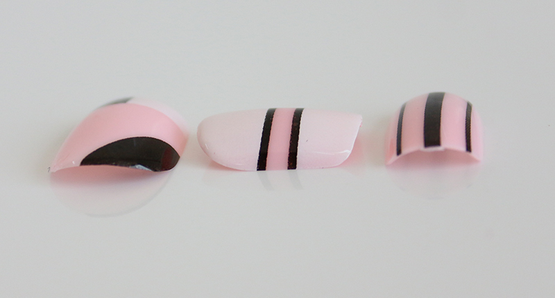 W026-018P Ladybird artificial nails 24pcs/box pastel tie faux nails