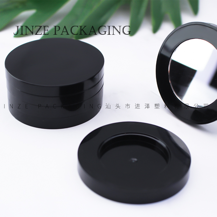 hot sales single color round makeup eyeshadow palette packaging case with mirror 