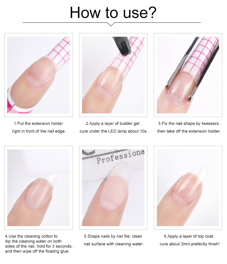 High quality nail extension clear soak off uv nail builder gel for nails