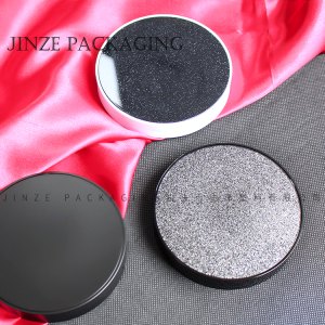 new empty round flat compact 4 color eyeshadow palette container case pan