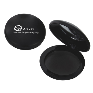 Manufacturer black empty compact powder 59mm container 