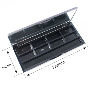 Customized color empty plastic eyeshadow palette packaging pan case