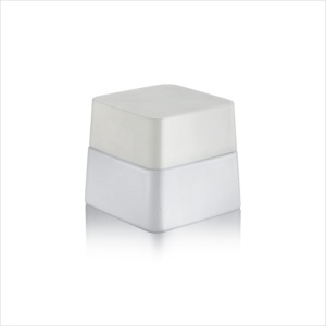 Winpack New Design Square White Glass 50g Jar Cream Inner Built In Sensitive Pads 
